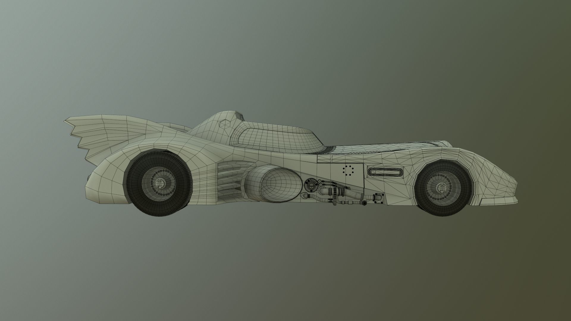Batmobile 1989 High-Quality PBR Subdiv Renderable Low-poly 3D model_5