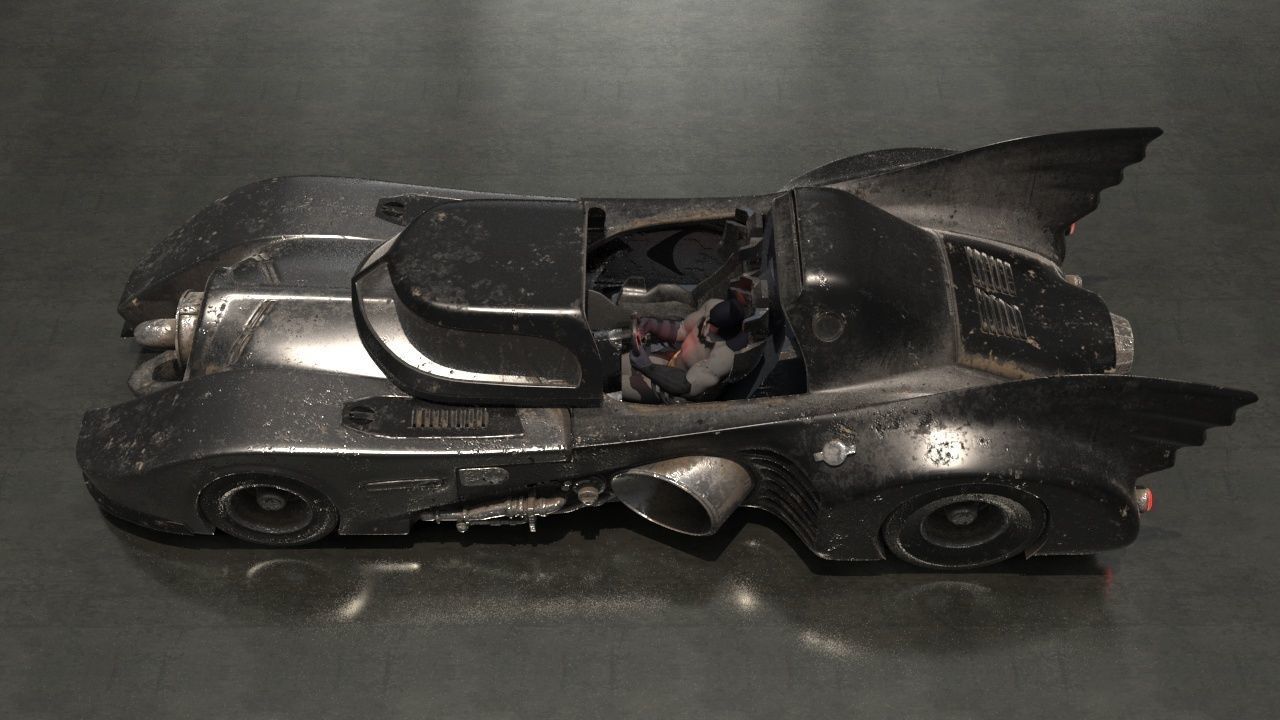 Batmobile 1989 High-Quality PBR Subdiv Renderable Low-poly 3D model_20