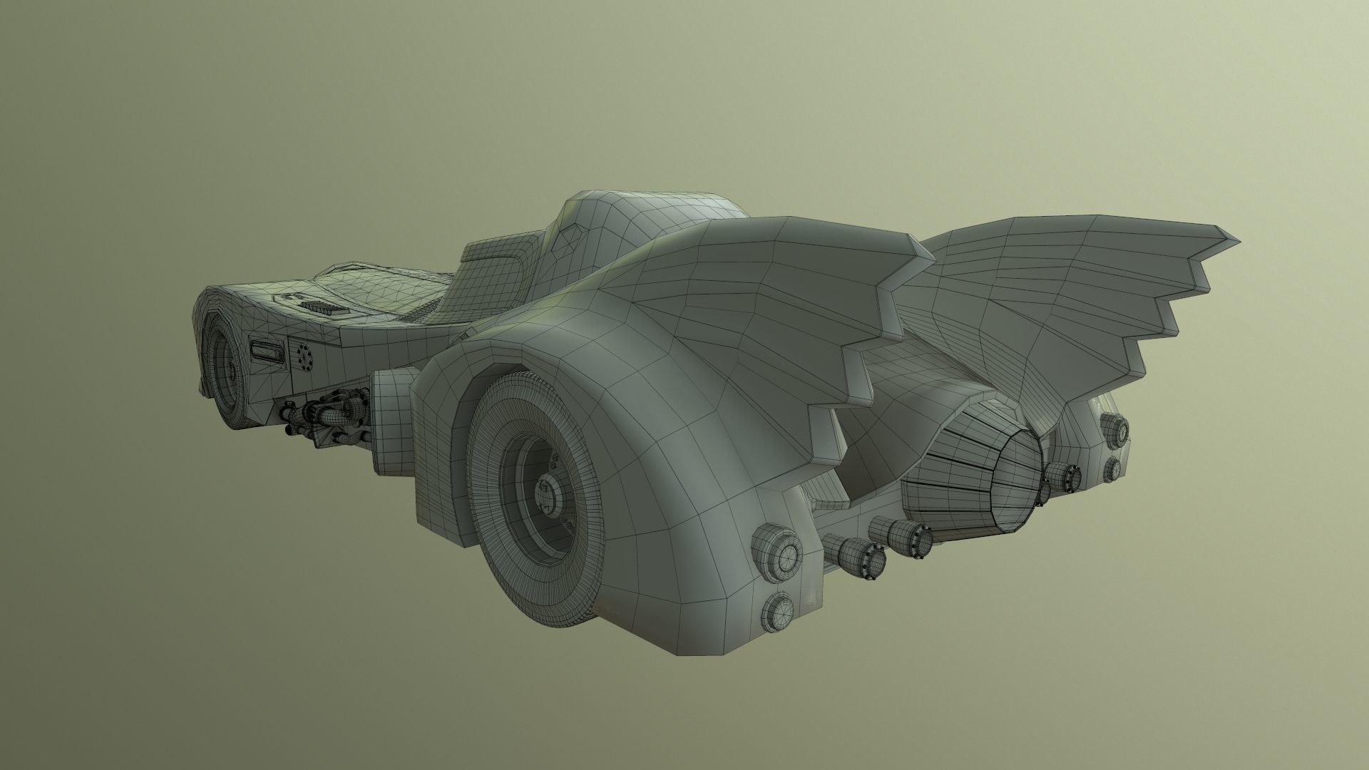 Batmobile 1989 High-Quality PBR Subdiv Renderable Low-poly 3D model_24
