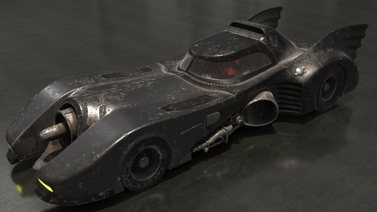 Batmobile 1989 High-Quality PBR Subdiv Renderable Low-poly 3D model_2