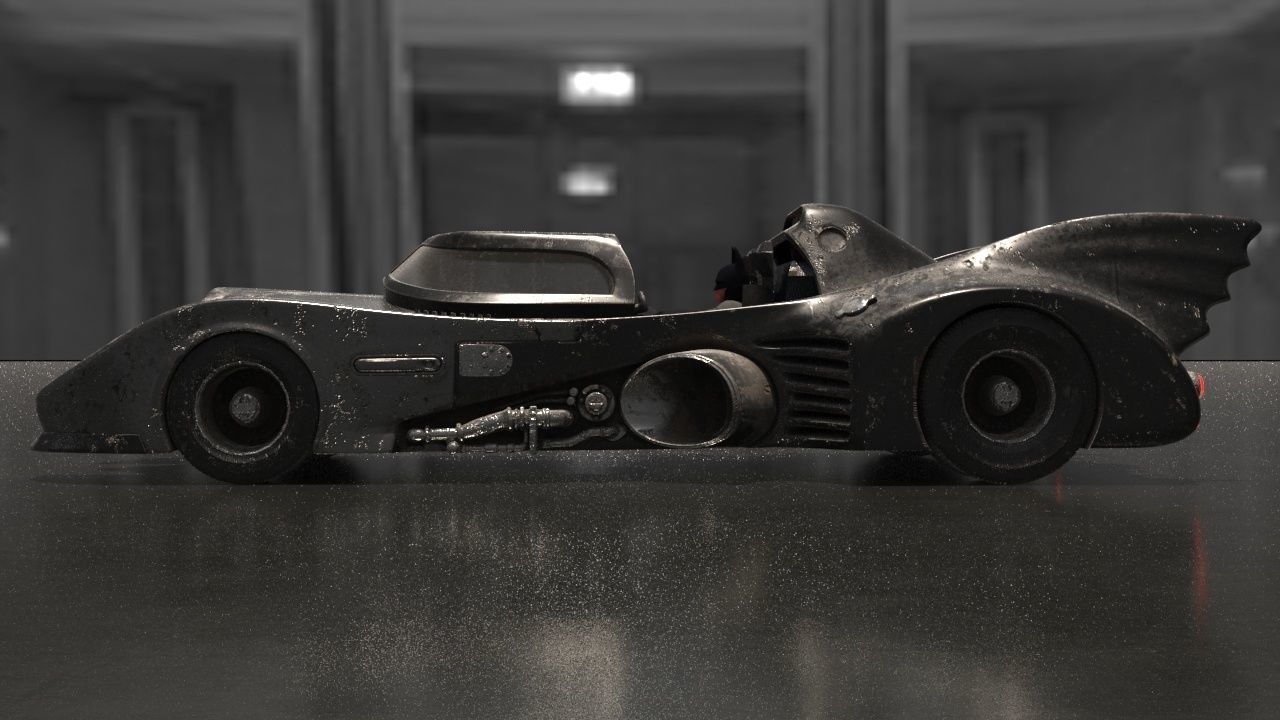 Batmobile 1989 High-Quality PBR Subdiv Renderable Low-poly 3D model_11