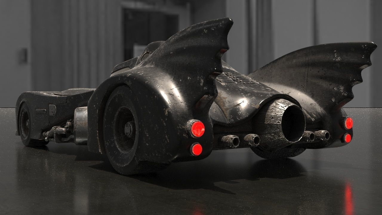 Batmobile 1989 High-Quality PBR Subdiv Renderable Low-poly 3D model_3