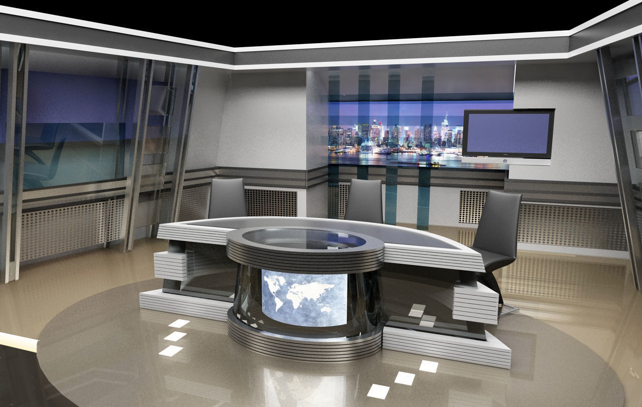 Virtual Tv Studio  3D model_3