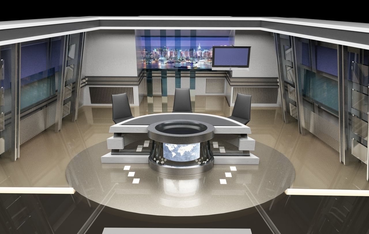 Virtual Tv Studio  3D model_4