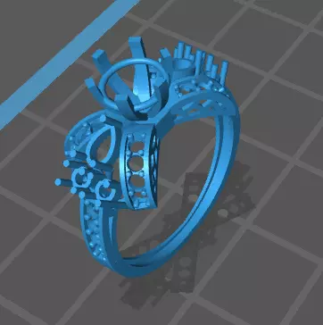 Diamond Ring 3D print model_0