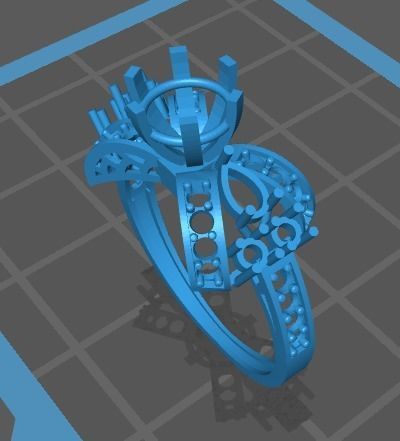 Diamond Ring 3D print model_2