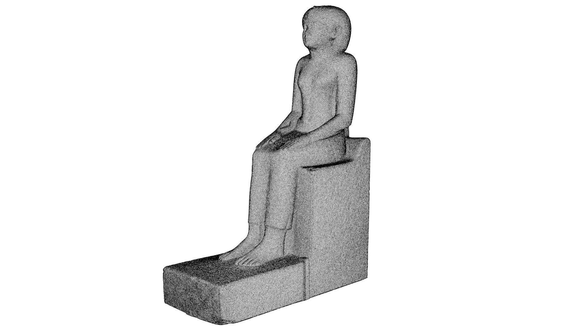EGYPTIAN - STATUE OF THE QUEEN OURET 3D model_3