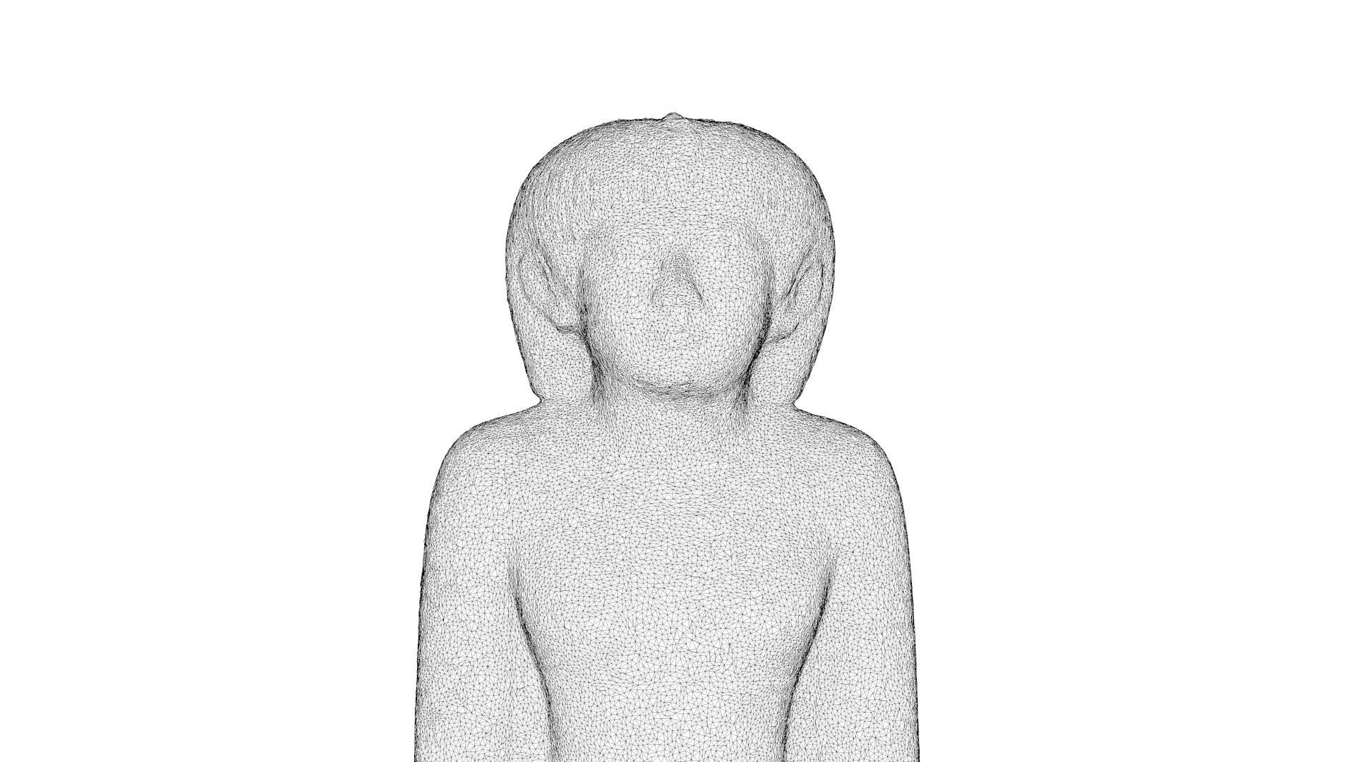 EGYPTIAN - STATUE OF THE QUEEN OURET 3D model_15