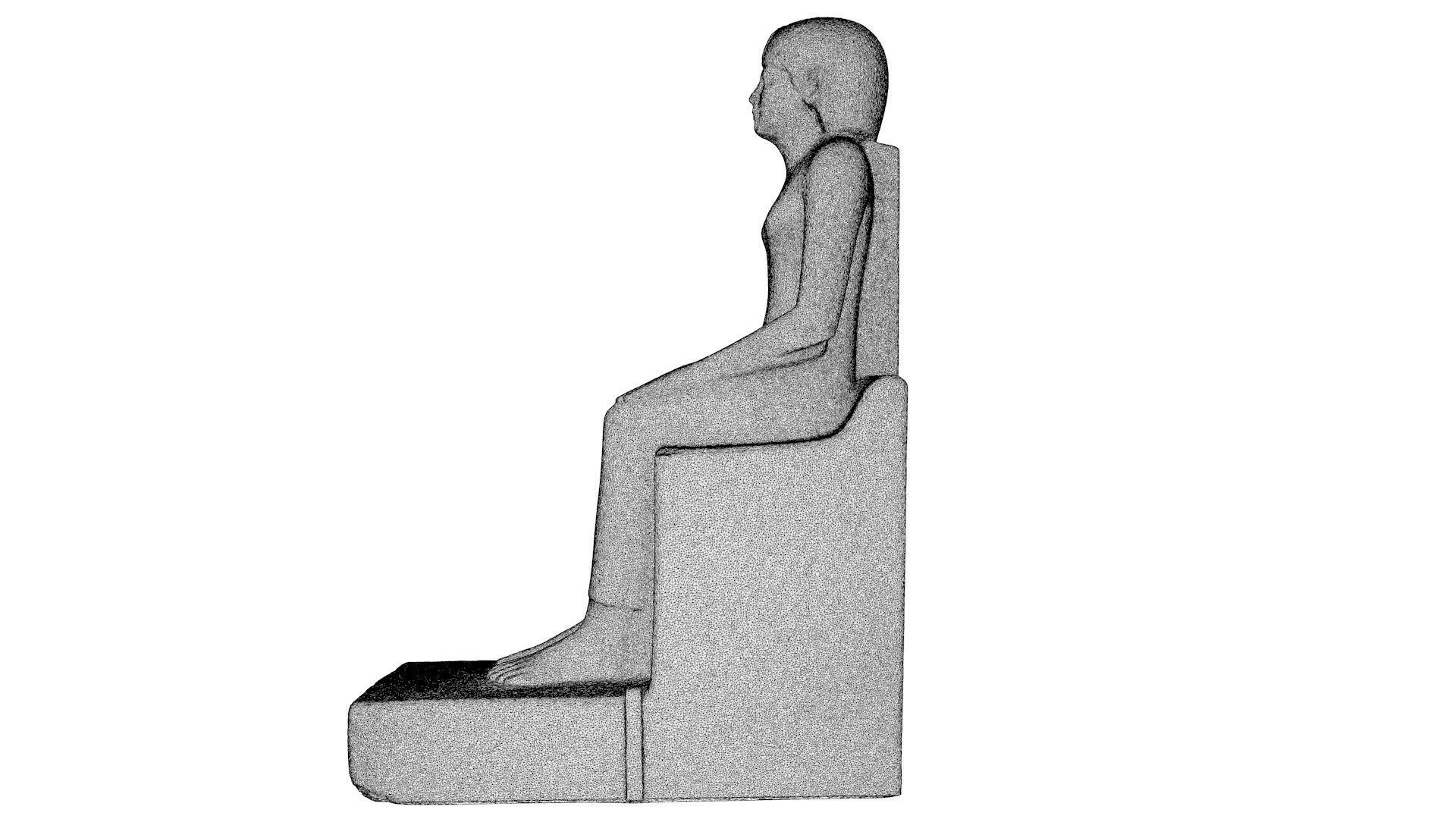 EGYPTIAN - STATUE OF THE QUEEN OURET 3D model_11