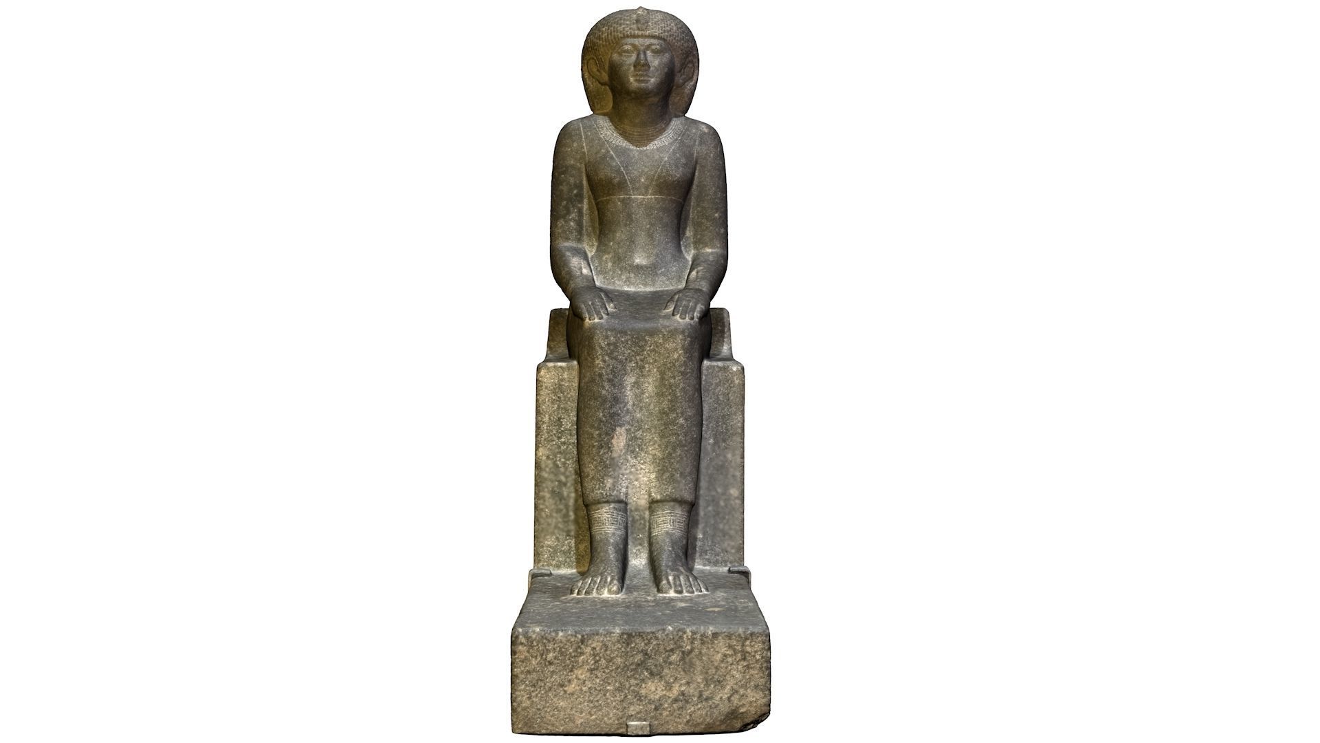 EGYPTIAN - STATUE OF THE QUEEN OURET 3D model_4