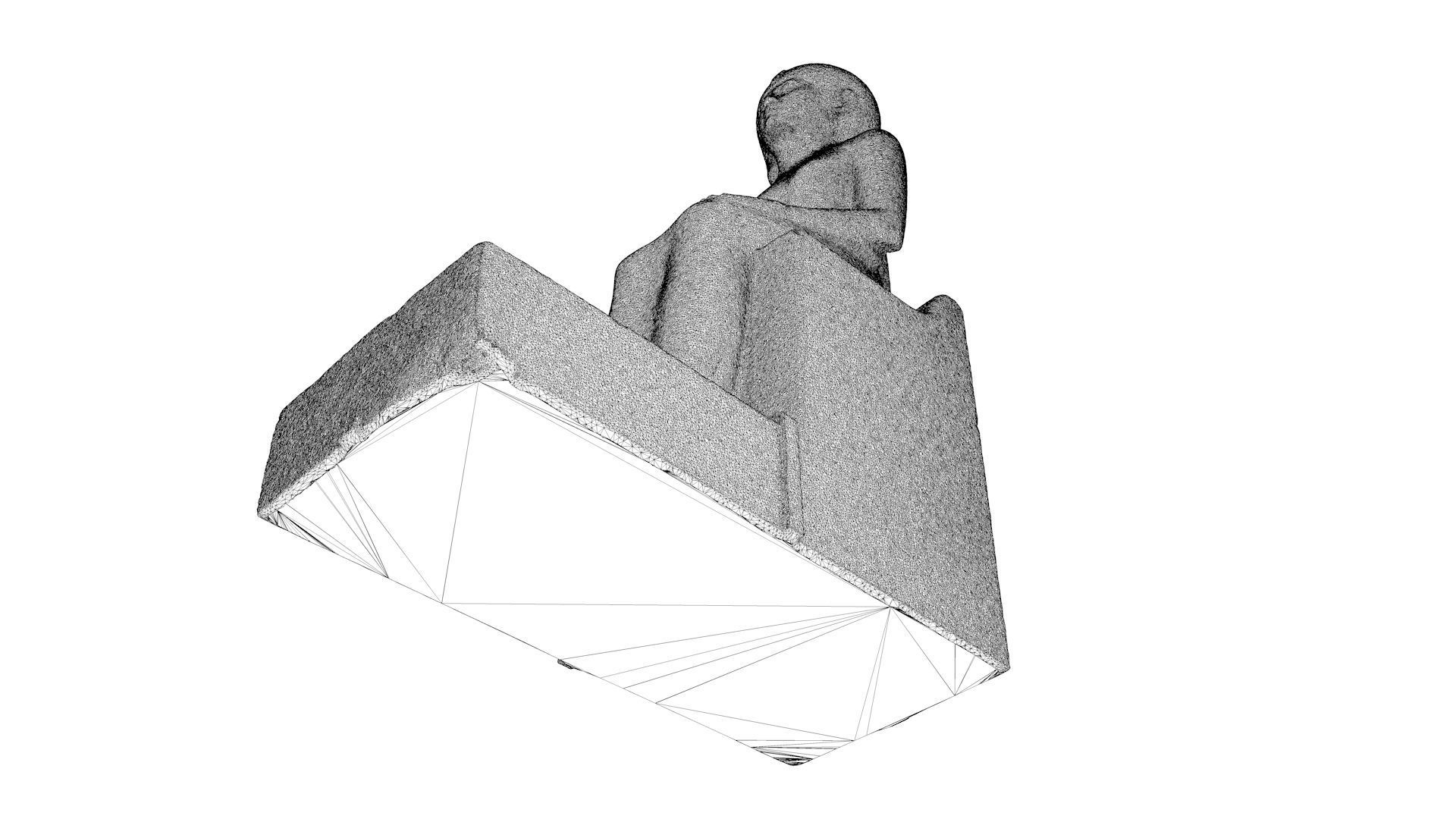 EGYPTIAN - STATUE OF THE QUEEN OURET 3D model_33