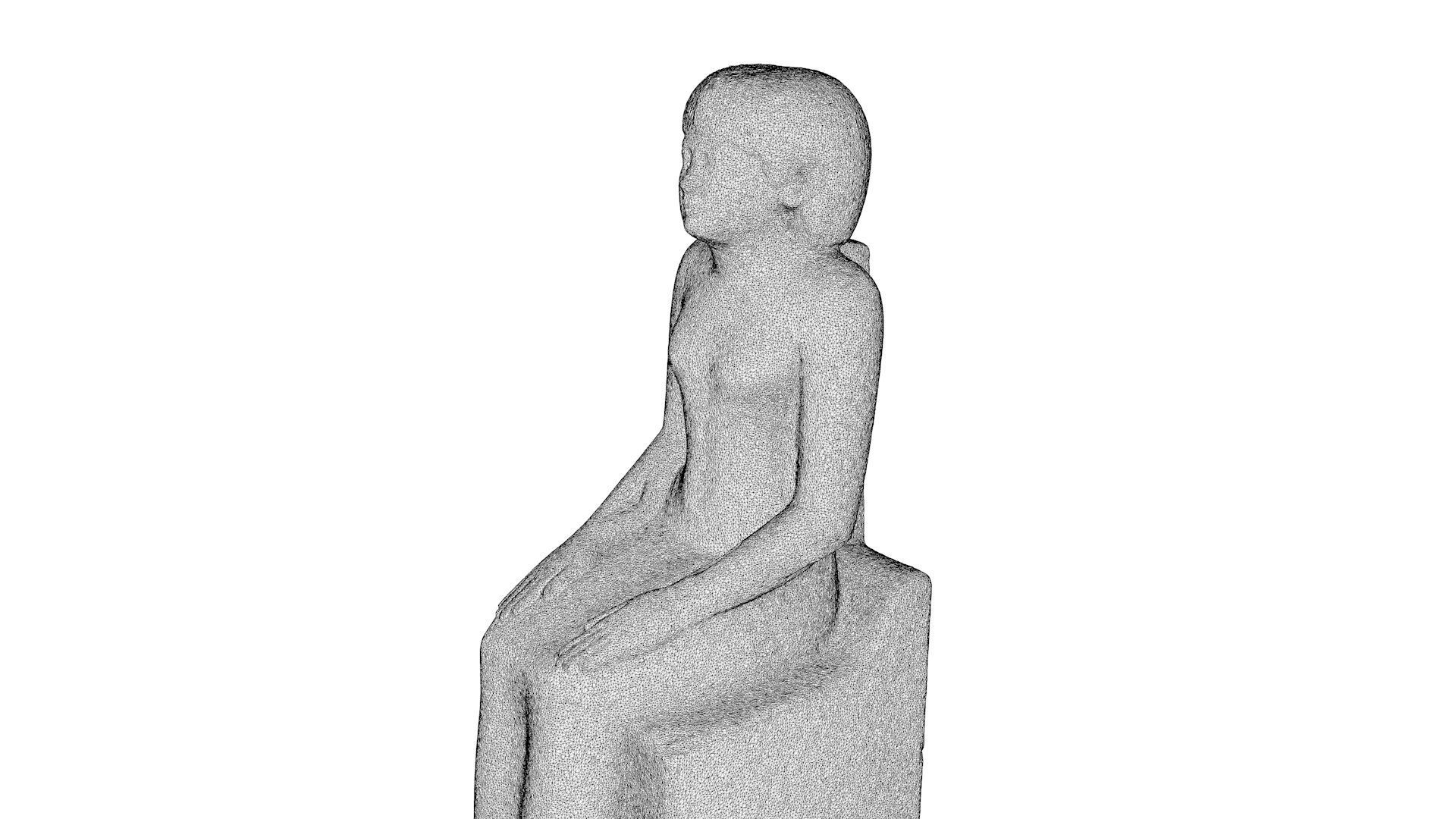 EGYPTIAN - STATUE OF THE QUEEN OURET 3D model_13
