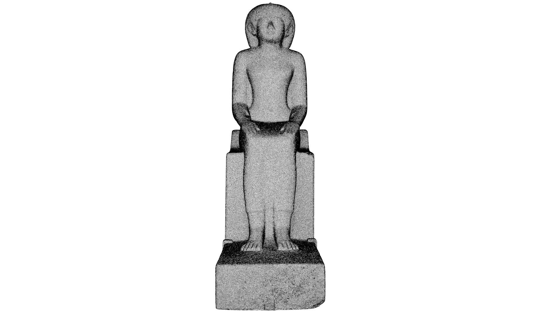 EGYPTIAN - STATUE OF THE QUEEN OURET 3D model_5