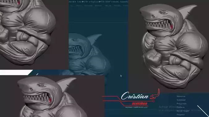 SHARK PENDANT- DIJE TIBURON 3D print model