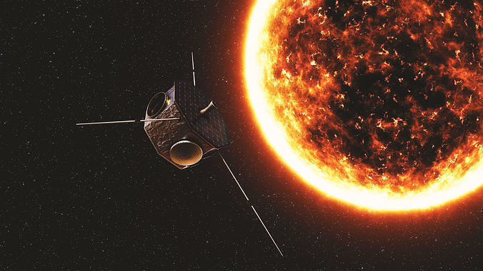 Star Satellite Low-poly 3D model