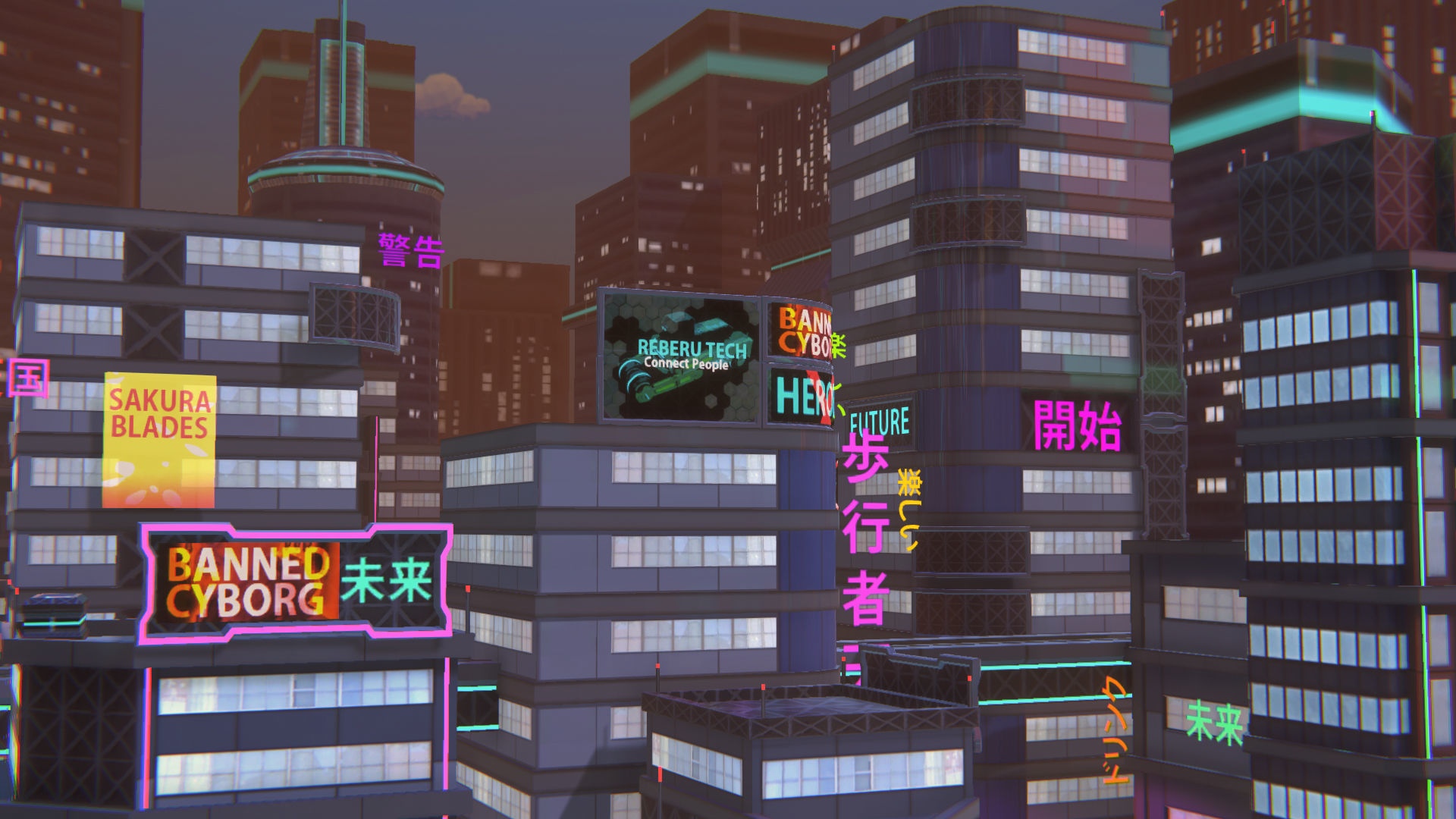 Future mobile city Low-poly 3D model_18