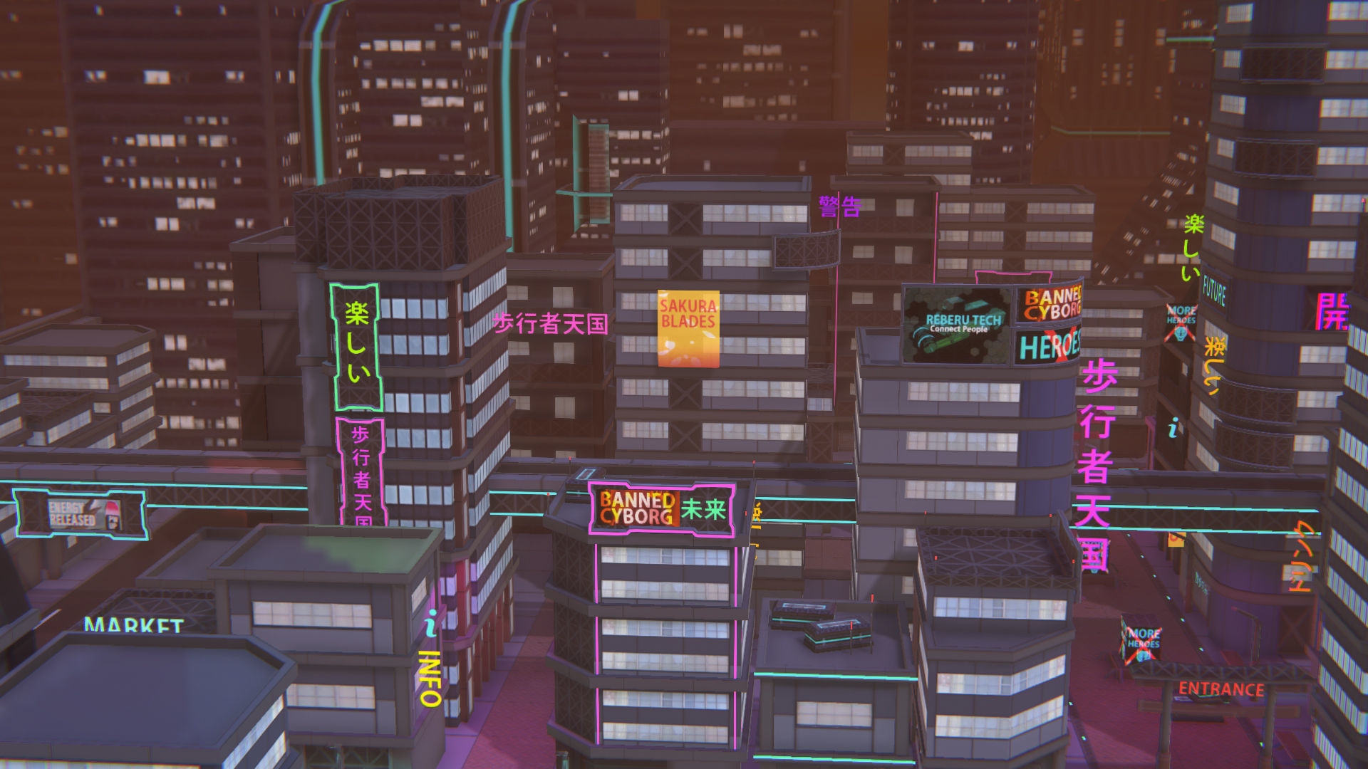 Future mobile city Low-poly 3D model_17