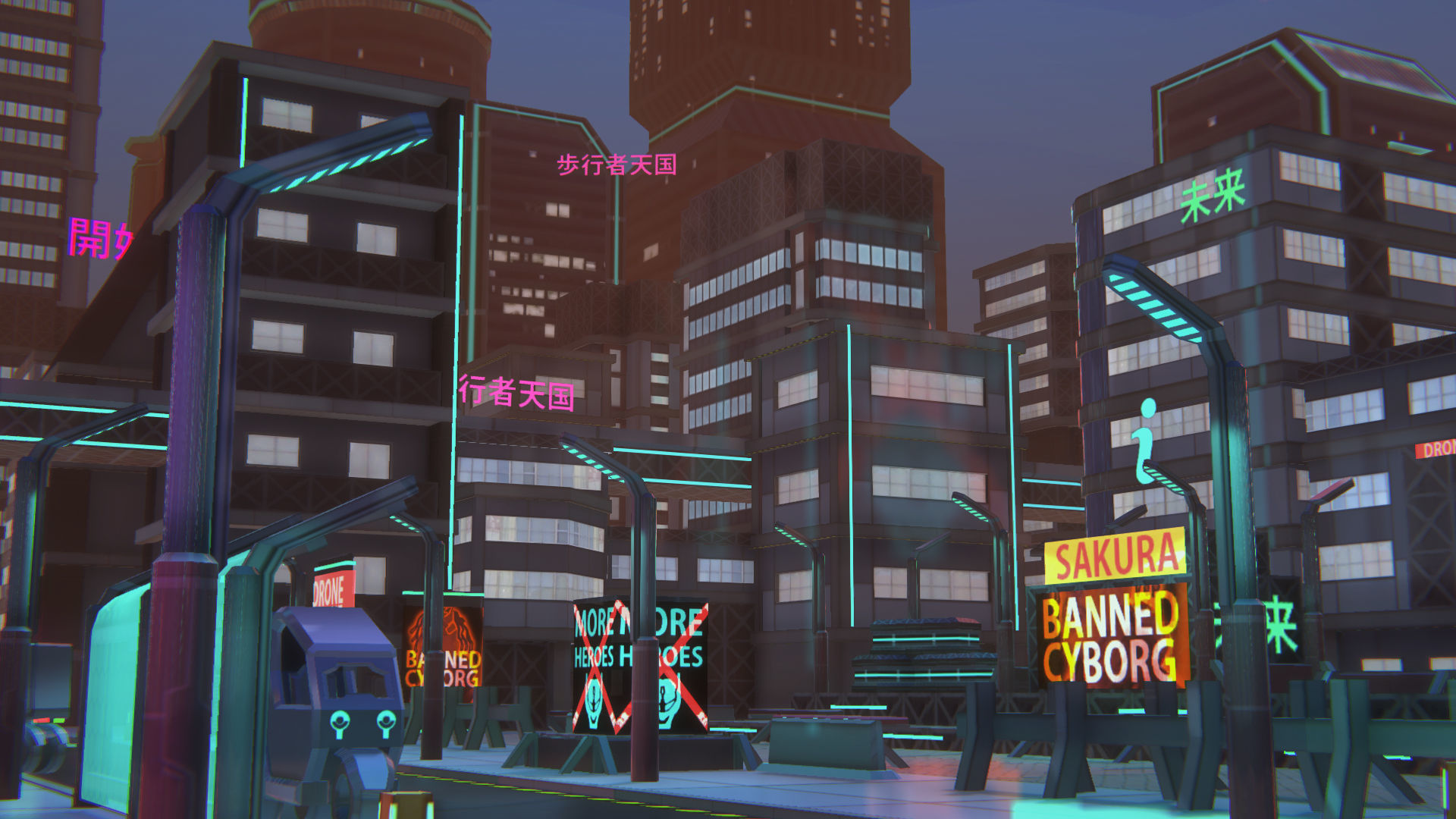 Future mobile city Low-poly 3D model_20