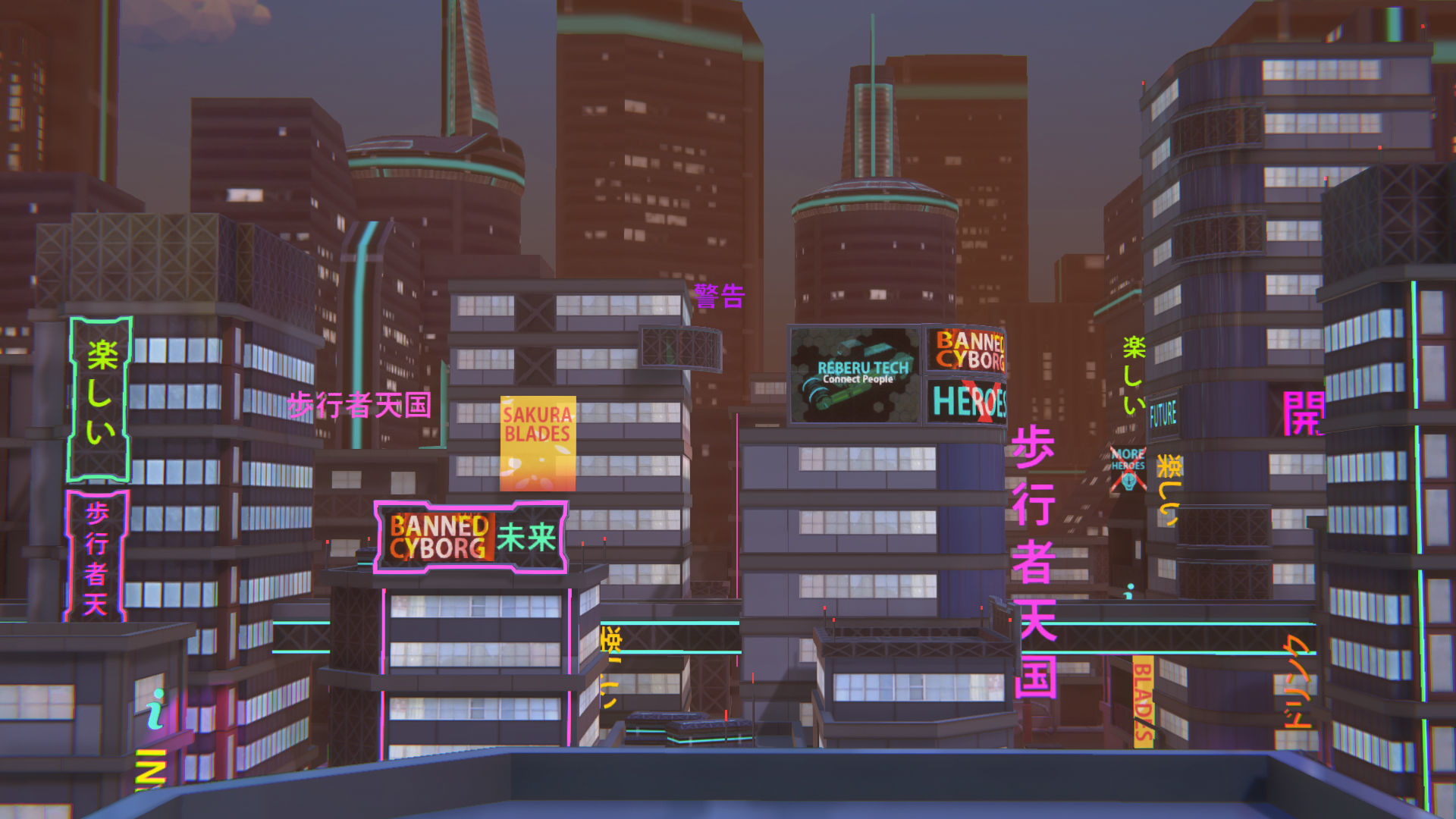 Future mobile city Low-poly 3D model_9