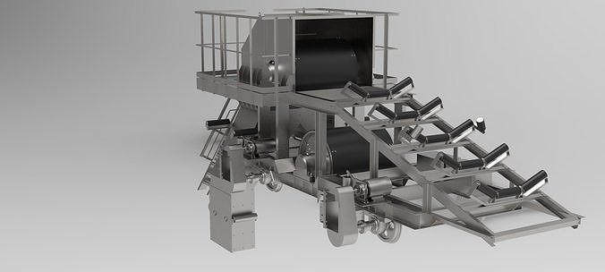 Heavy machine for the mining industry Low-poly 3D model