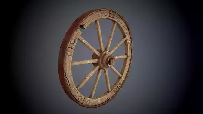 Wheel - Low poly wagon