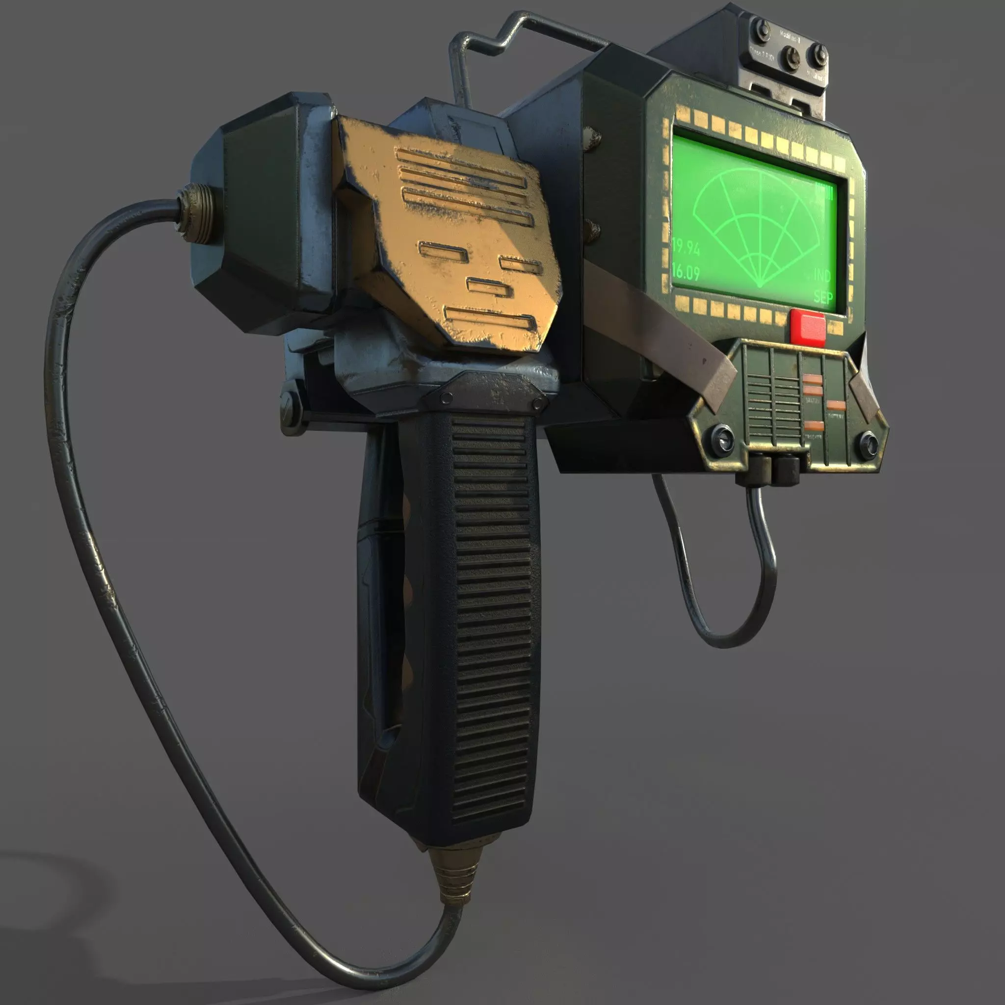 Heat Tracker Device Low-poly 3D model_0