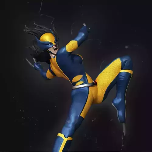 X - 23 wolverine statue 3D print model