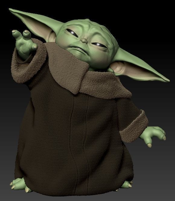 GROGU - Baby Yoda Using The Force - With Cup - PACK 3D print model_26