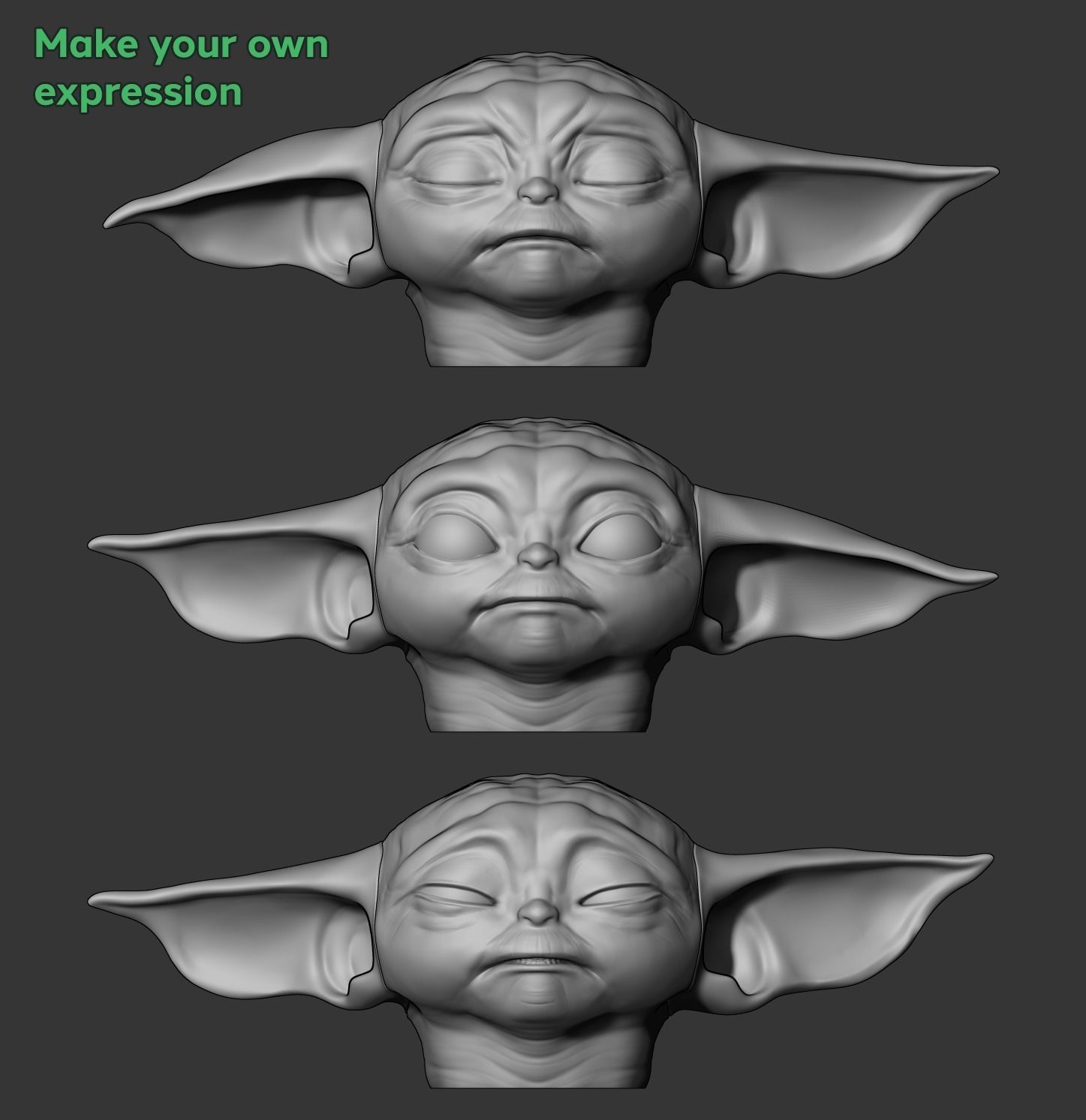 GROGU - Baby Yoda Using The Force - With Cup - PACK 3D print model_20