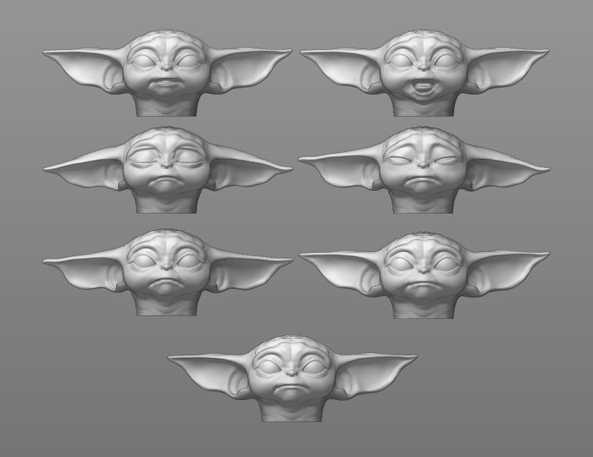 GROGU - Baby Yoda Using The Force - With Cup - PACK 3D print model_6