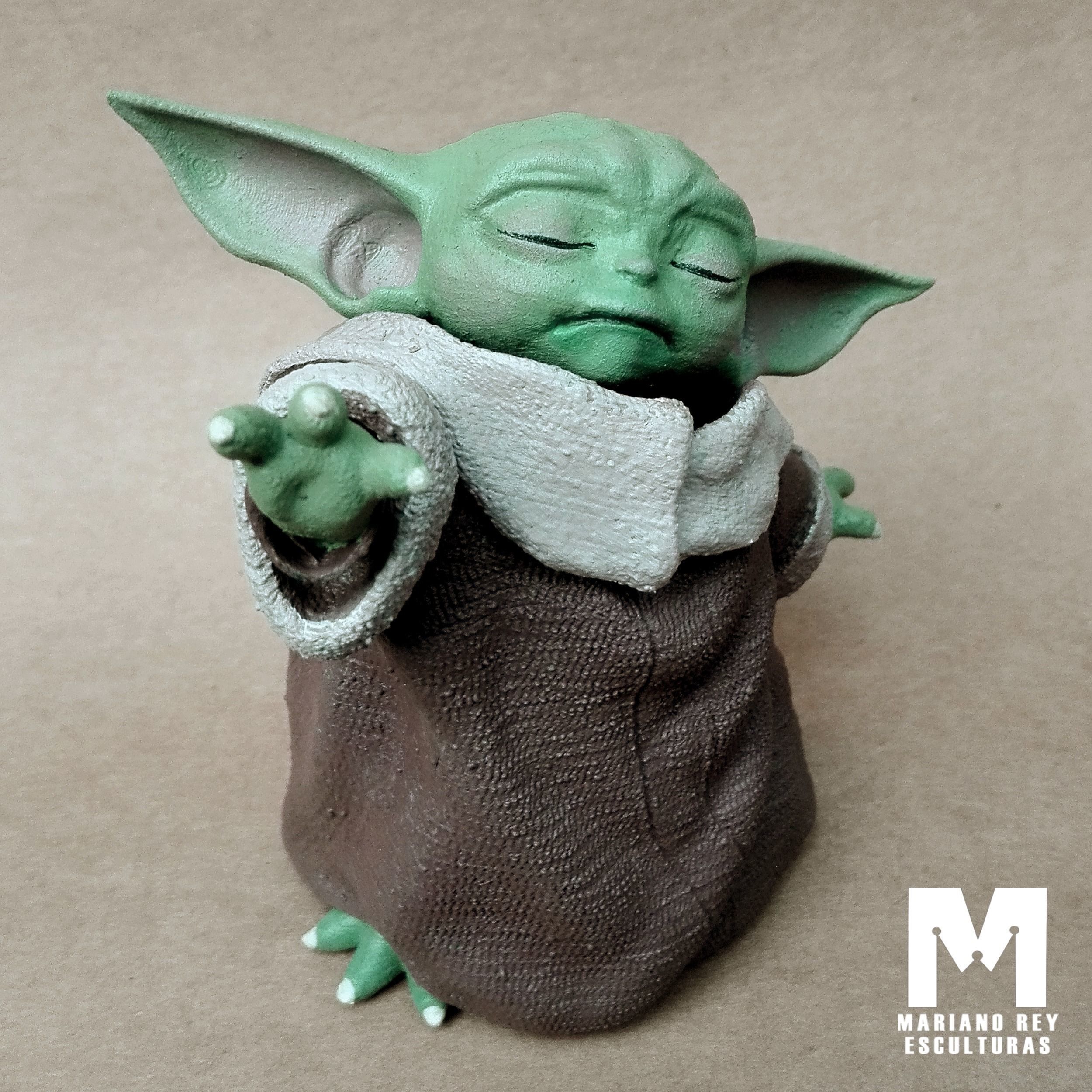 GROGU - Baby Yoda Using The Force - With Cup - PACK 3D print model_15