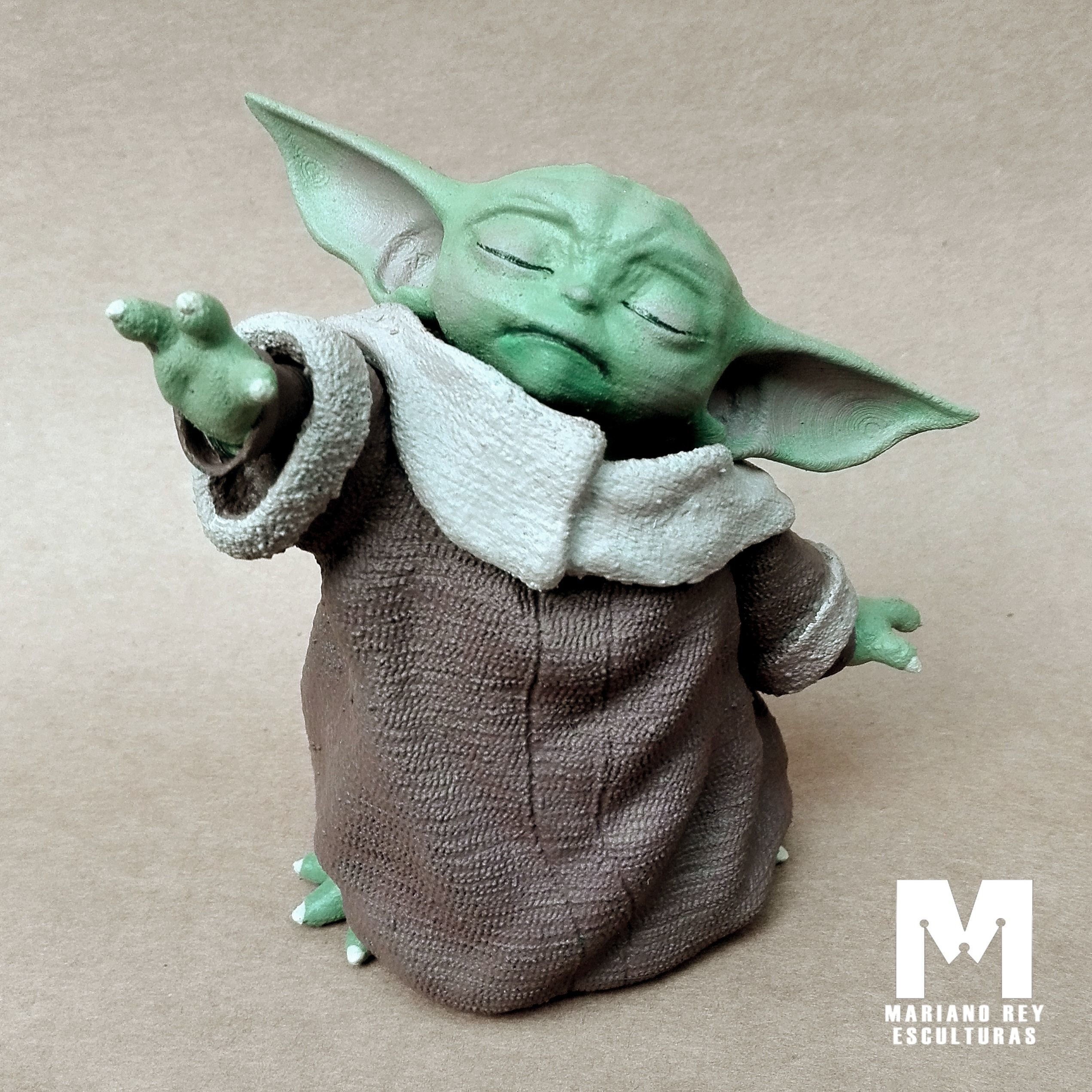 GROGU - Baby Yoda Using The Force - With Cup - PACK 3D print model_19