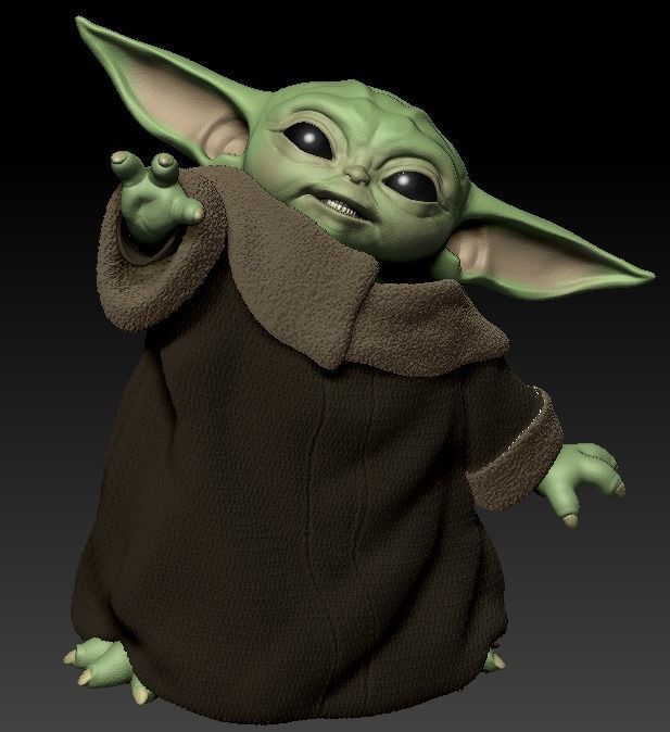 GROGU - Baby Yoda Using The Force - With Cup - PACK 3D print model_25