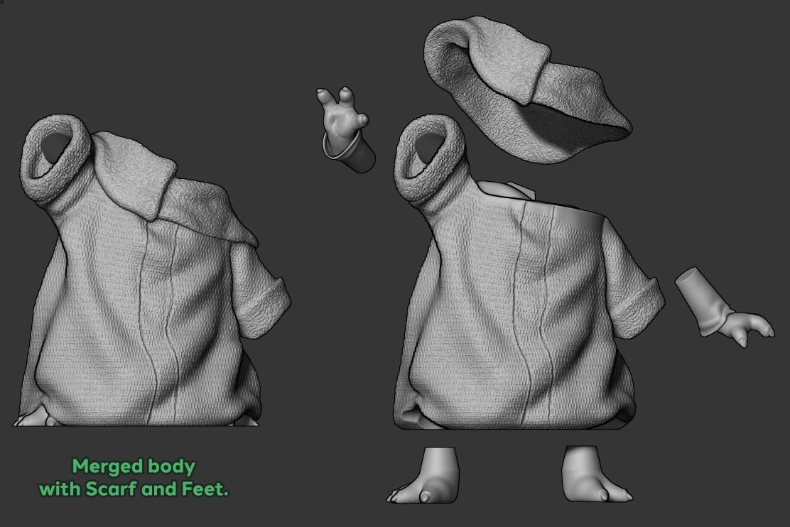 GROGU - Baby Yoda Using The Force - With Cup - PACK 3D print model_22