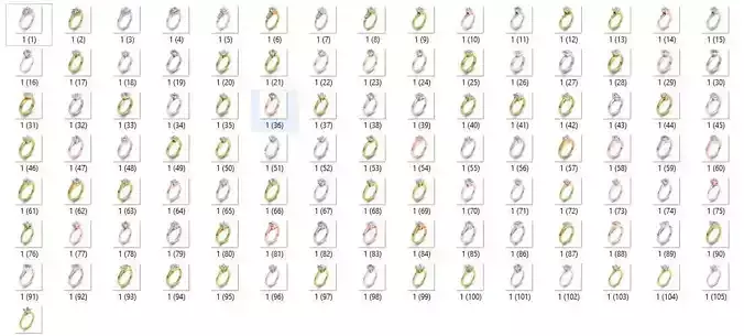 108 Solitaire Woman Ring 3d Model Print 