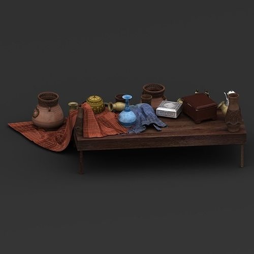 Market Table 3D model 3