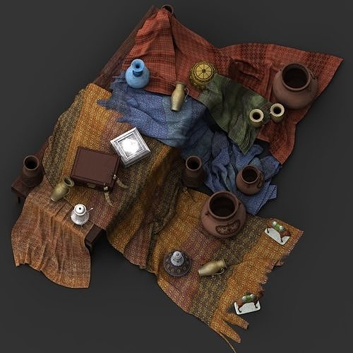 Market Table 3D model 5