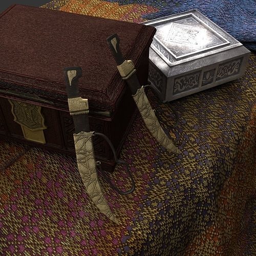 Market Table 3D model 7