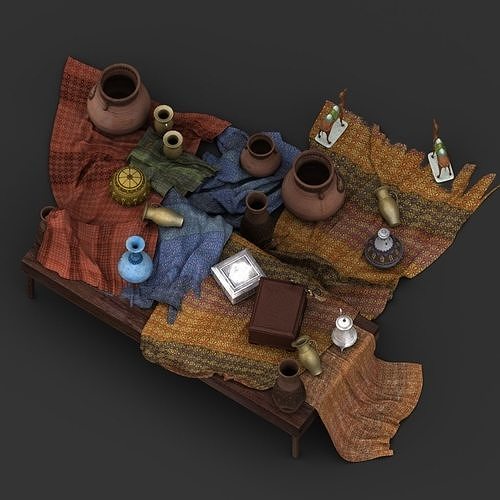 Market Table 3D model 4