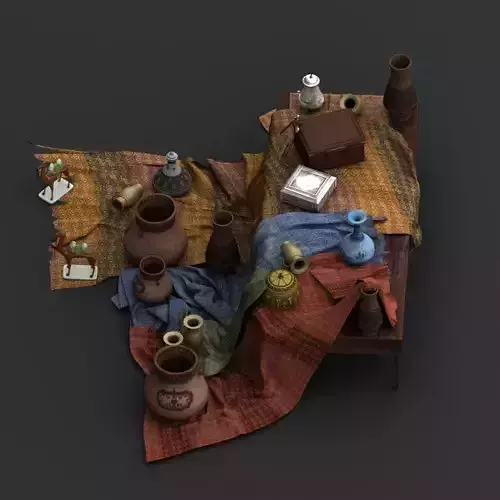 Market Table 3D model