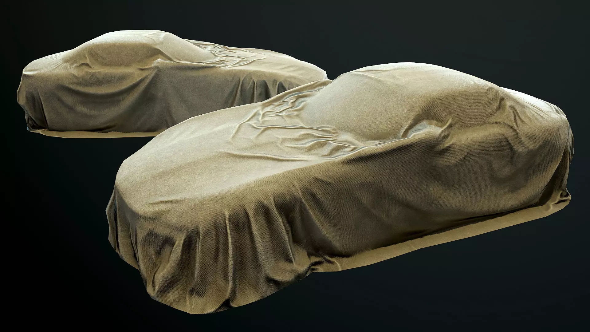 Car Cover c Low-poly 3D model_0
