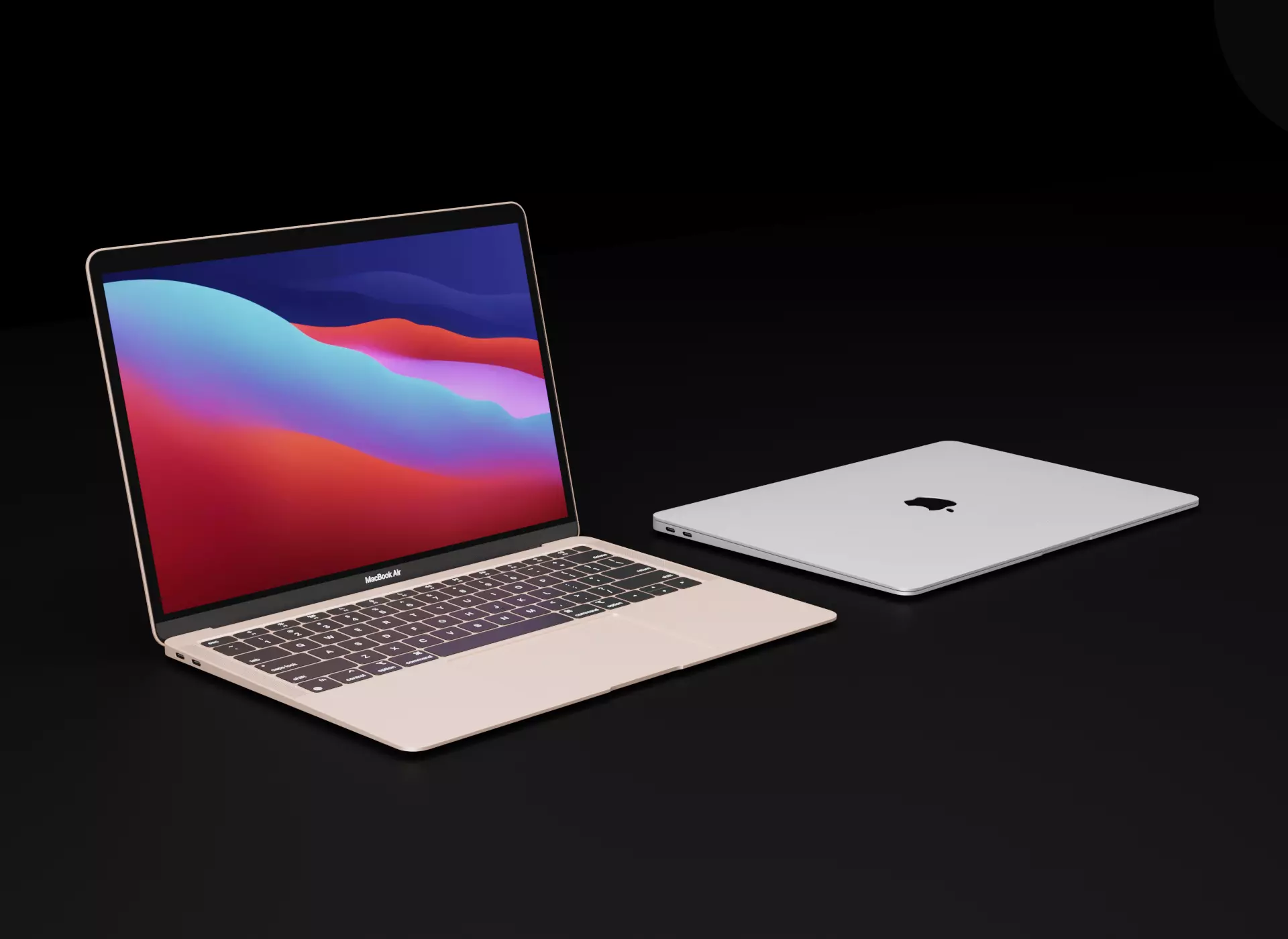 Apple Silicon MacBook Air In All Official Colors 3D model_0