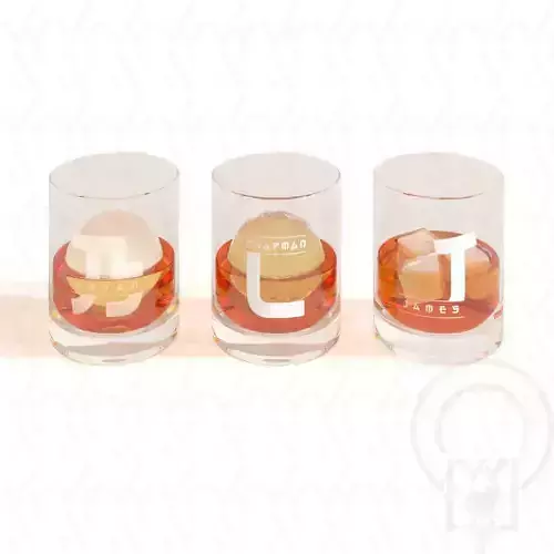 Monogram Whisky tumbler glass V3 japanese