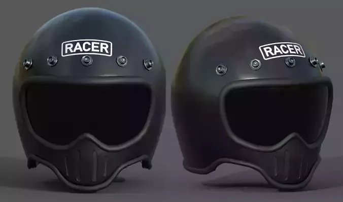 Helmet scifi military combat 3d model low poly human generic Low-poly 3D model