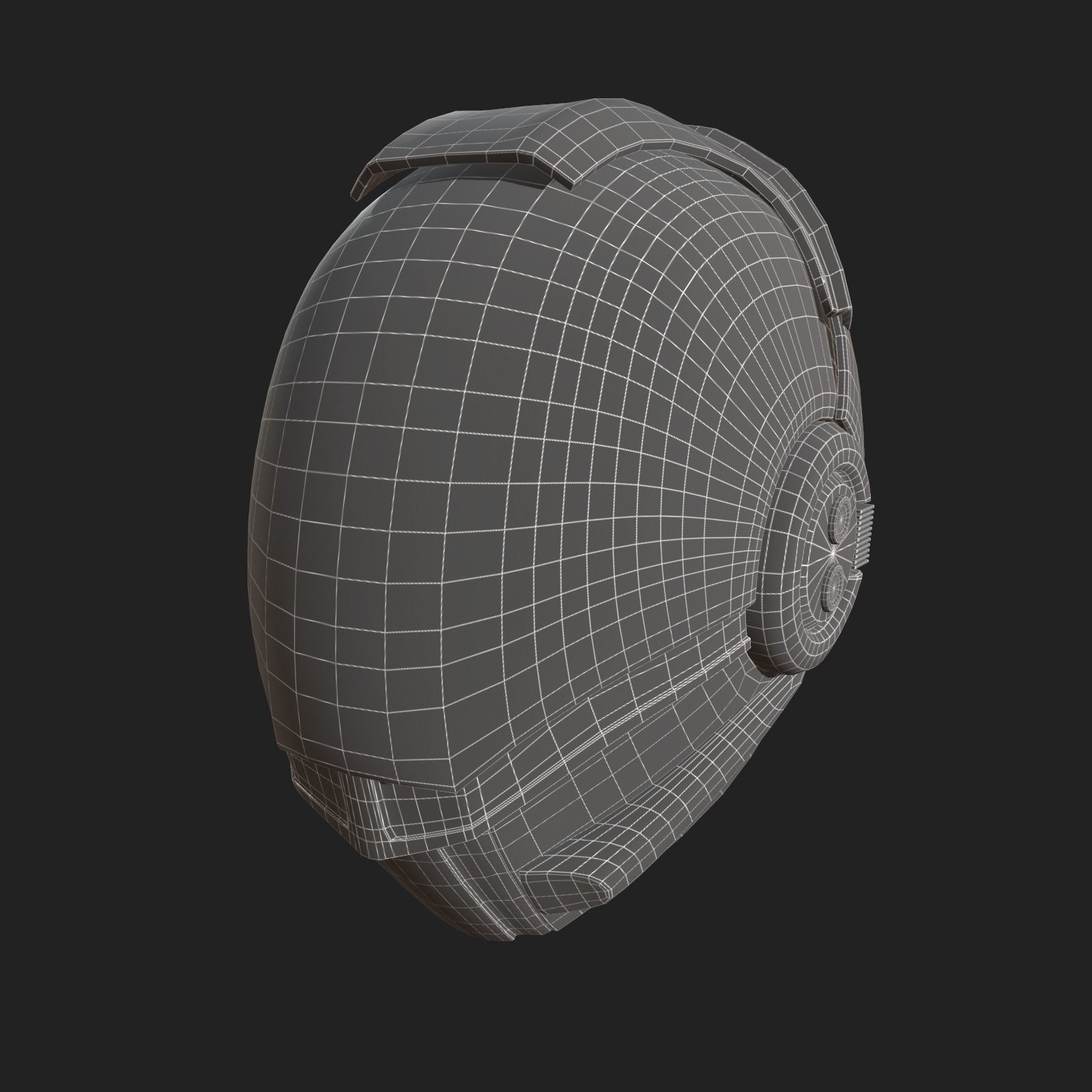 Helmet scifi fantasy armor develop fantasy combat military  Low-poly 3D model_9