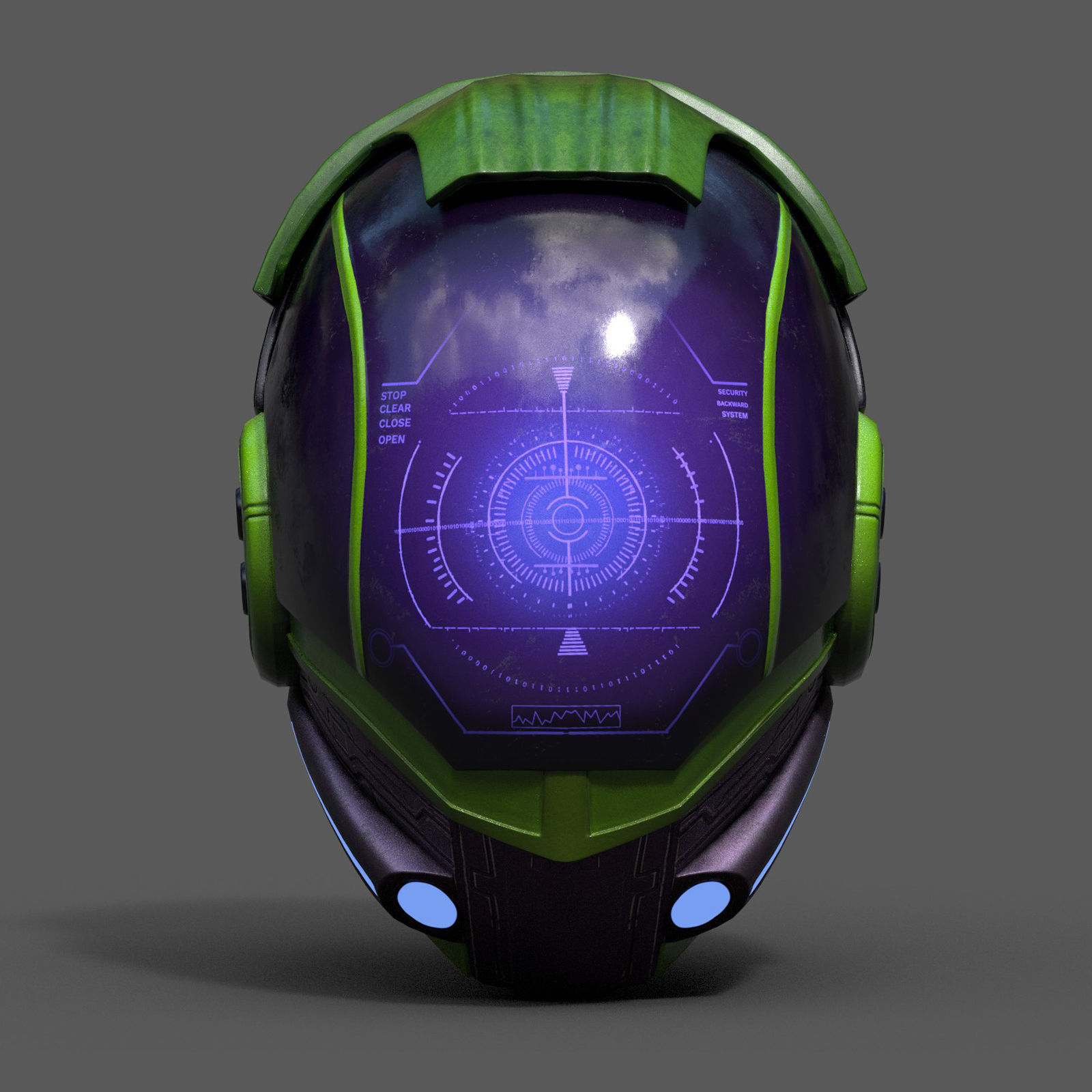 Helmet scifi fantasy armor develop fantasy combat military  Low-poly 3D model_1