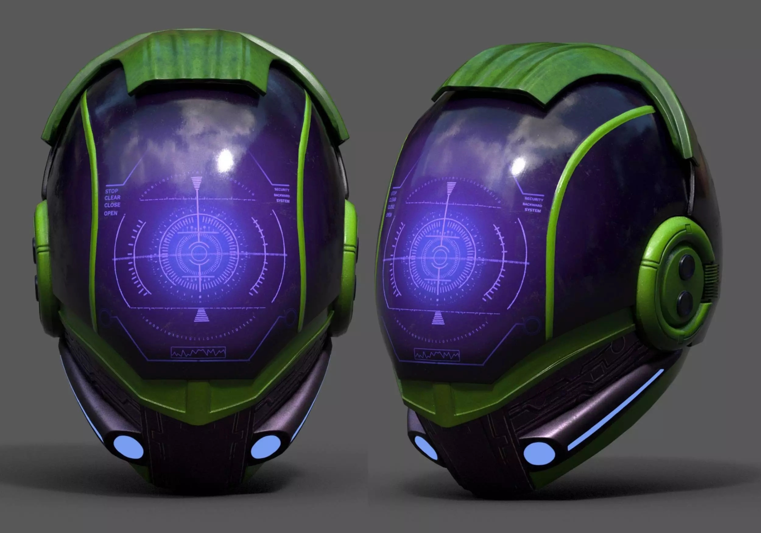 Helmet scifi fantasy armor develop fantasy combat military  Low-poly 3D model_0