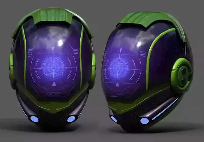 Helmet scifi fantasy armor develop fantasy combat military  Low-poly 3D model