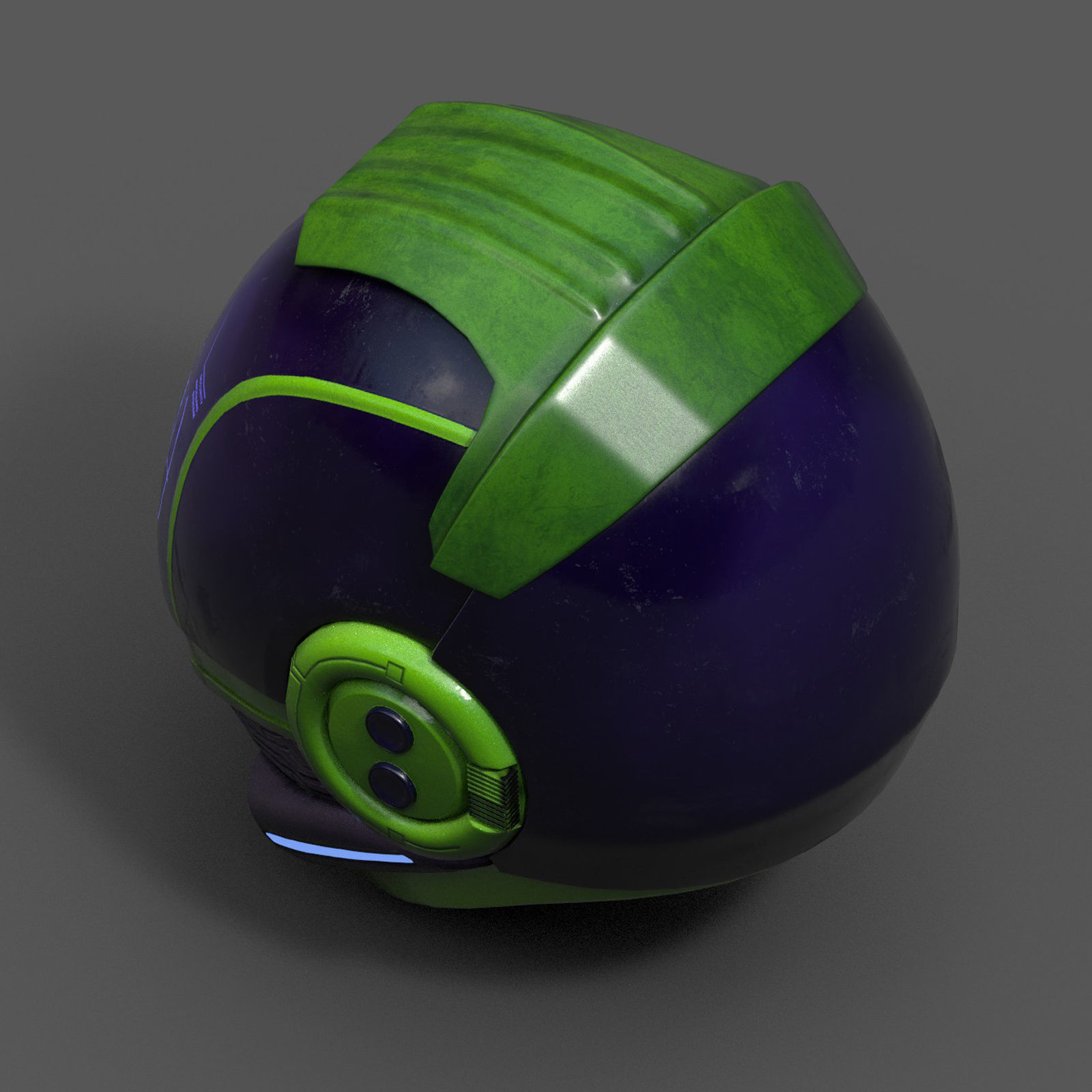 Helmet scifi fantasy armor develop fantasy combat military  Low-poly 3D model_3