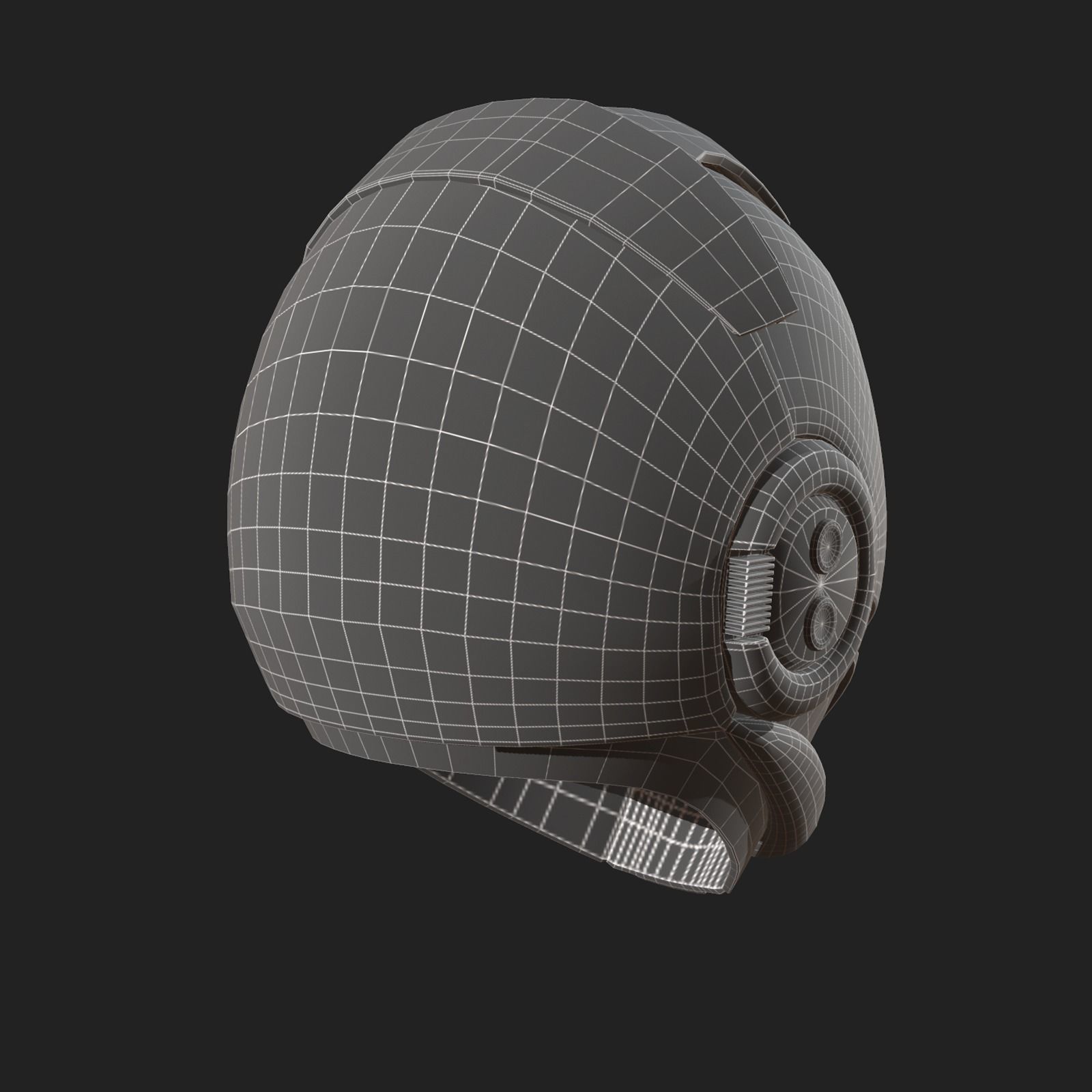 Helmet scifi fantasy armor develop fantasy combat military  Low-poly 3D model_11